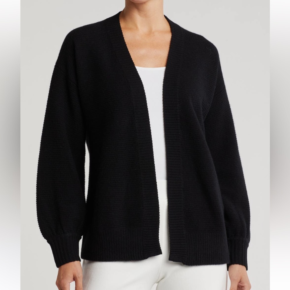 Aqua cashmere open cardigan sweater